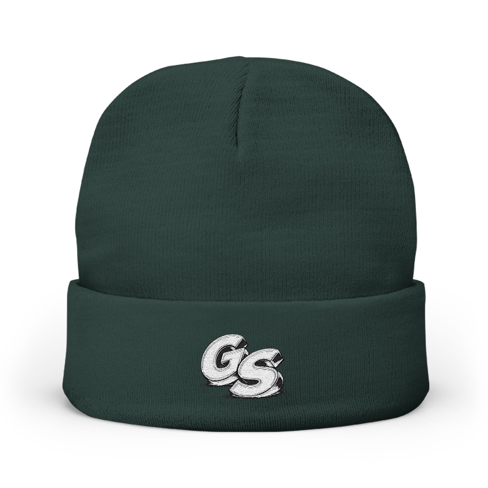 Embroidered 'GS' Knit Beanie