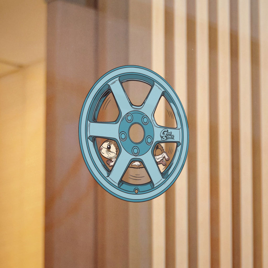GS  Blue Hamster Wheel Sticker