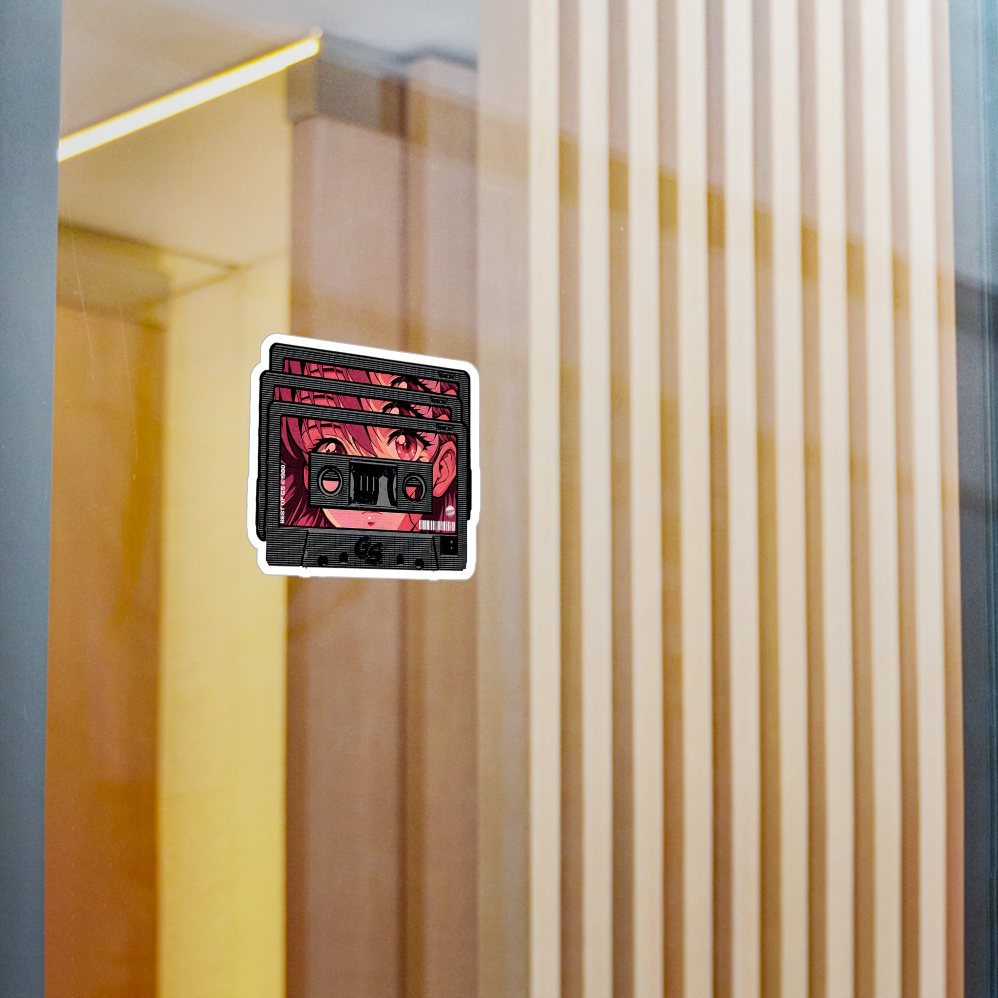 Pink Cassette Vinyl Decal