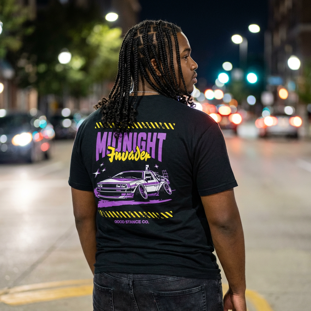 Late Night JDM Tee — Japanese Street Racing Graphic T-Shirt