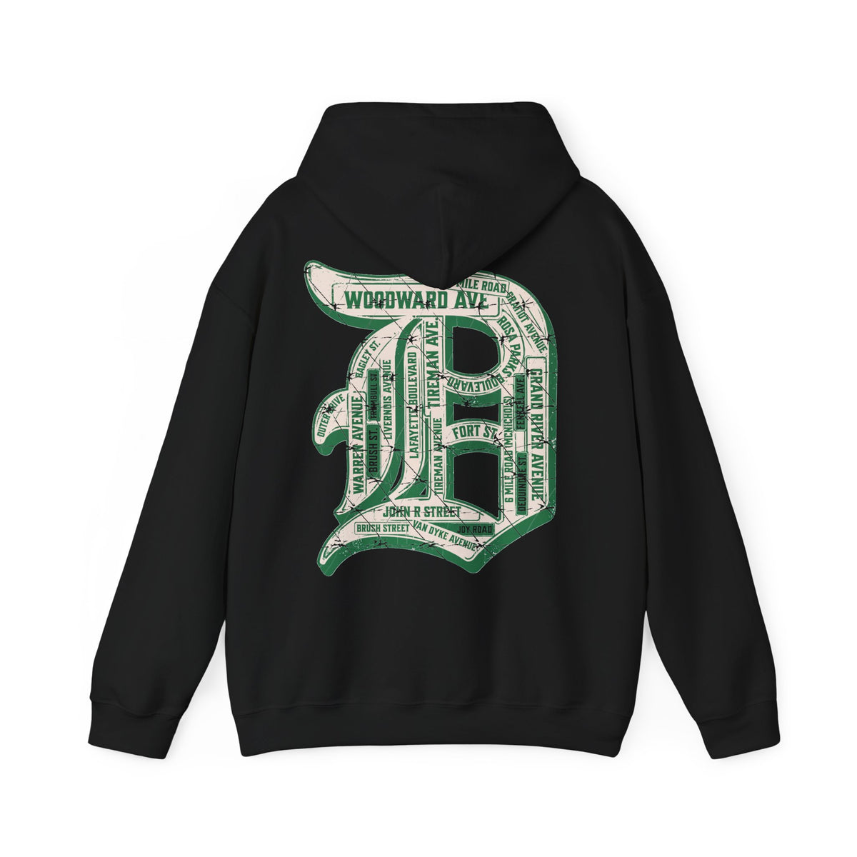 Detroit Barbed Street signs Hoodie