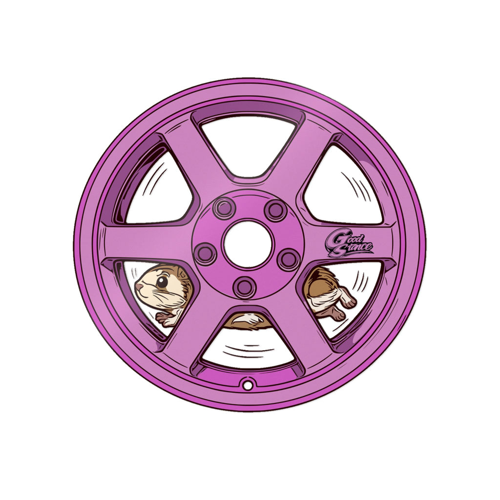 GS Pink Hamster Wheel Sticker