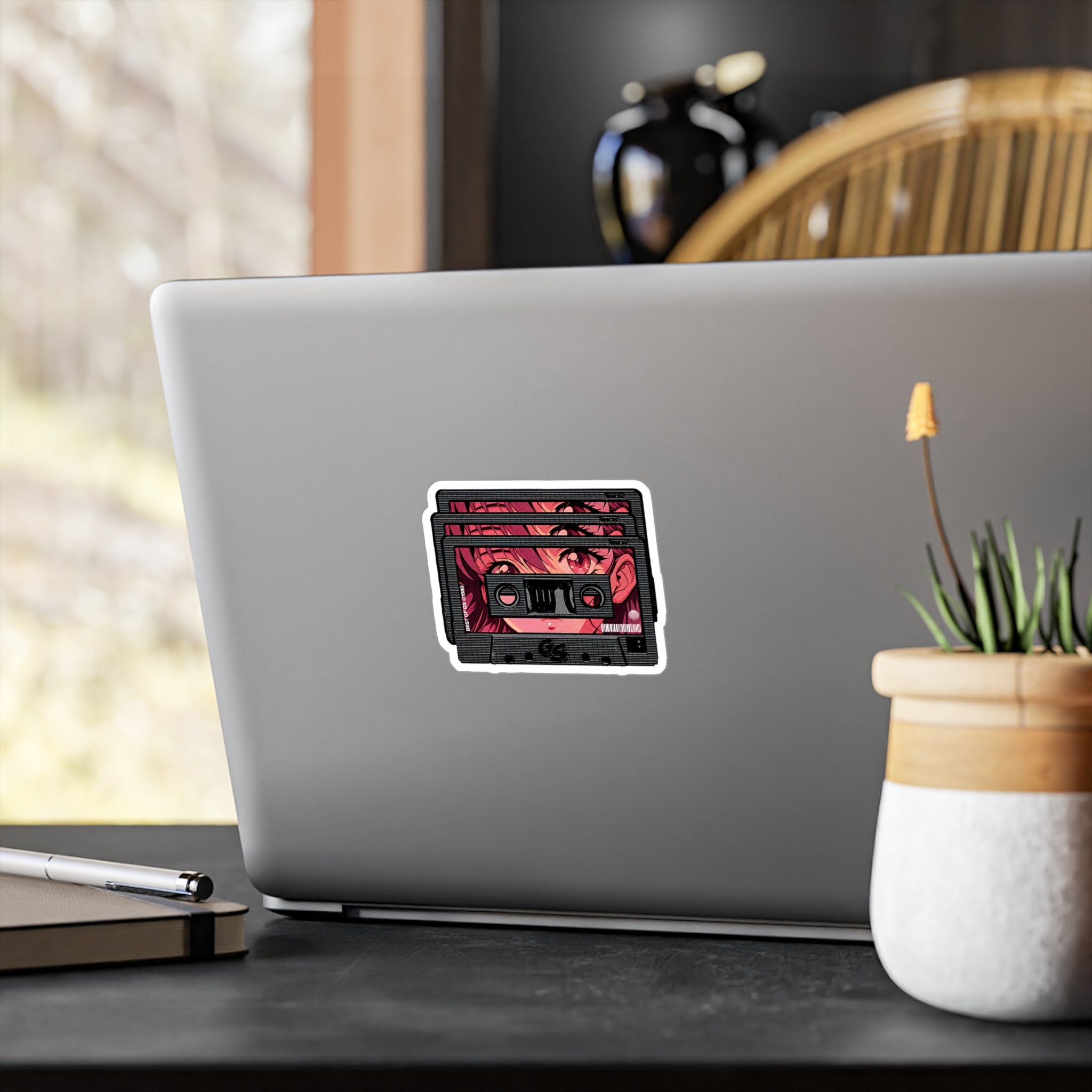 Pink Cassette Vinyl Decal
