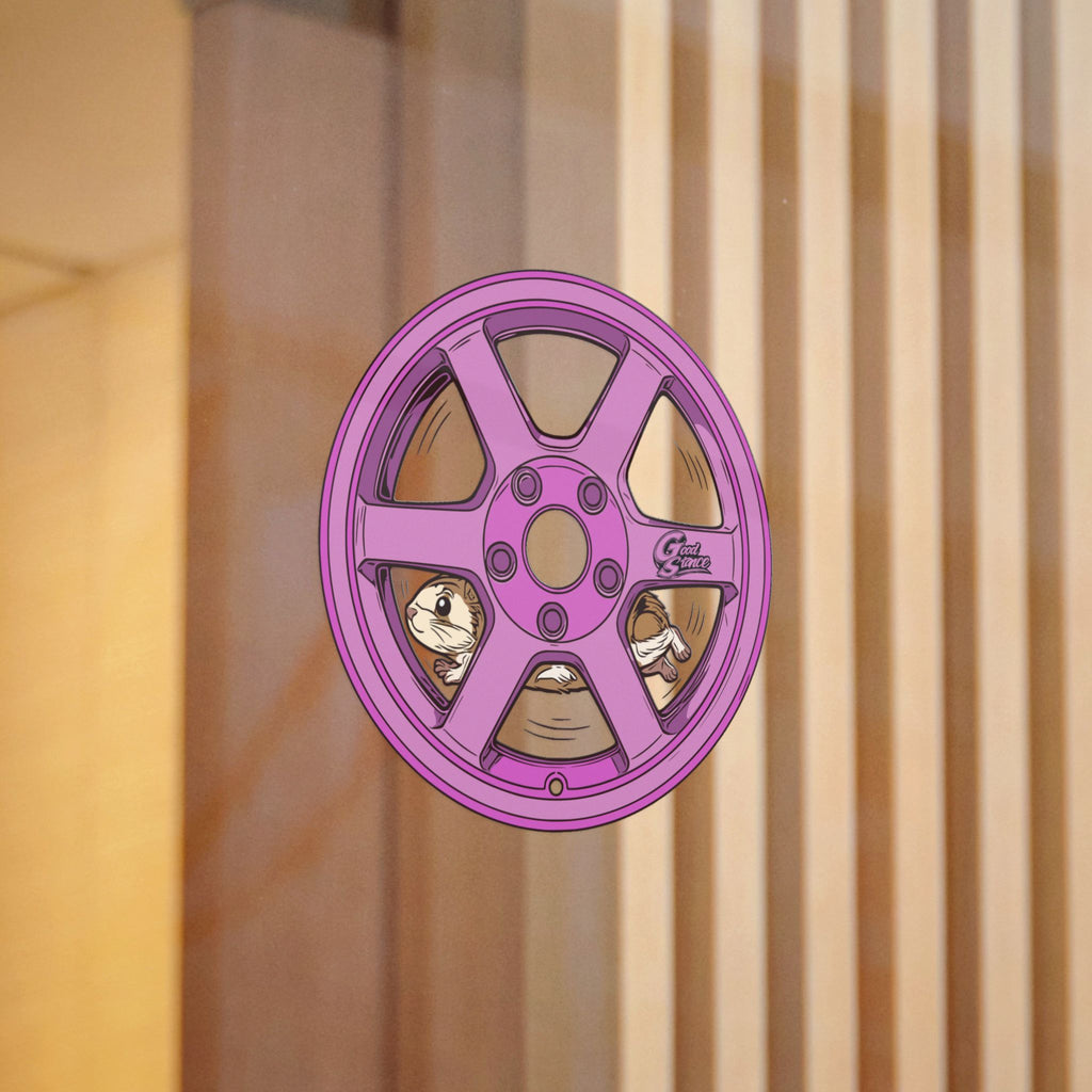 GS Pink Hamster Wheel Sticker